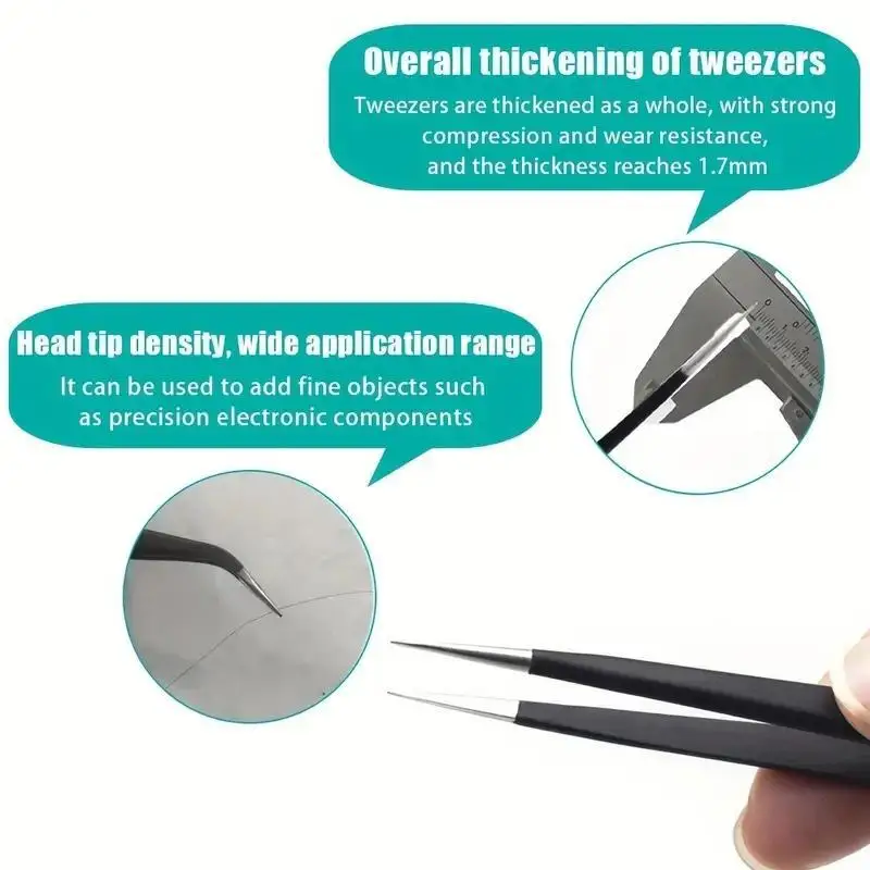 6pcs Precision Long Tweezers S - Electronics Repair Tools review and price